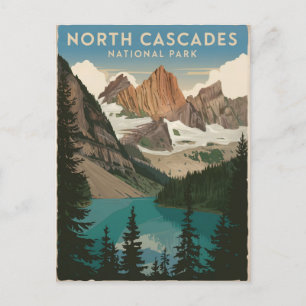 North Cascades National Park Vintage Postcard