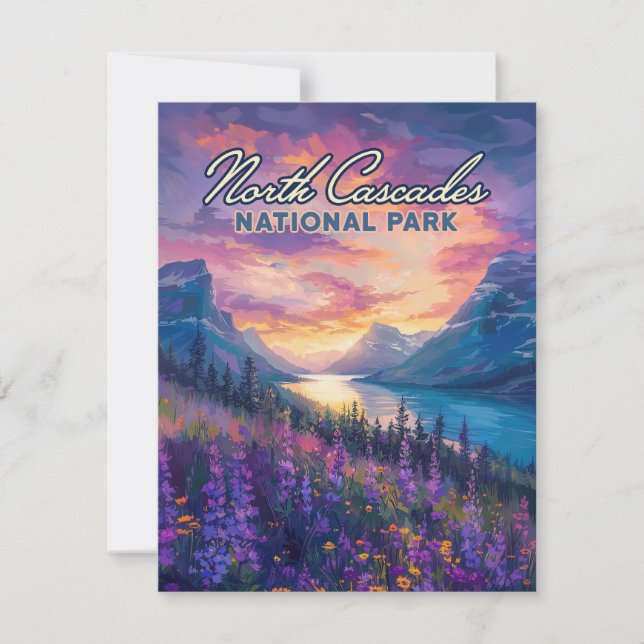 North Cascades National Park Washington Card (Front)