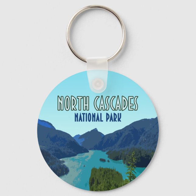 North Cascades National Park Washington Keychain (Front)