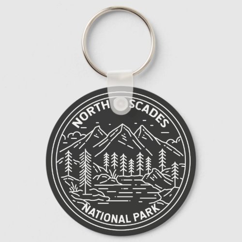 North Cascades National Park Washington Monoline   Keychain