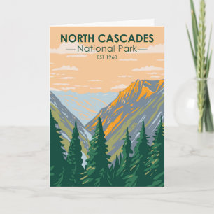 North Cascades National Park Washington Vintage Card