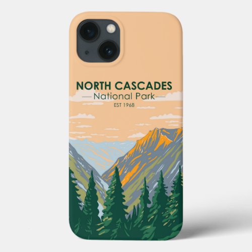 North Cascades National Park Washington Vintage  iPhone 13 Case