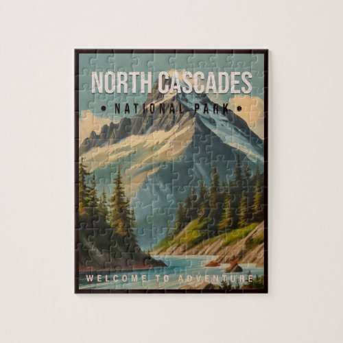 North Cascades National Park Washington Vintage Jigsaw Puzzle