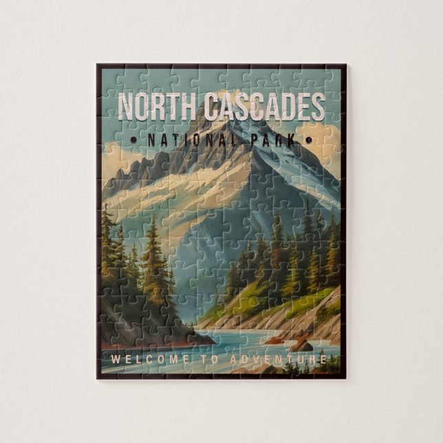 North Cascades National Park Washington Vintage Jigsaw Puzzle (Vertical)