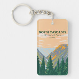 North Cascades National Park Washington Vintage Keychain