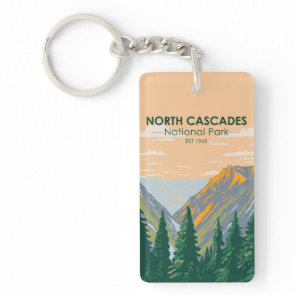 North Cascades National Park Washington Vintage Keychain