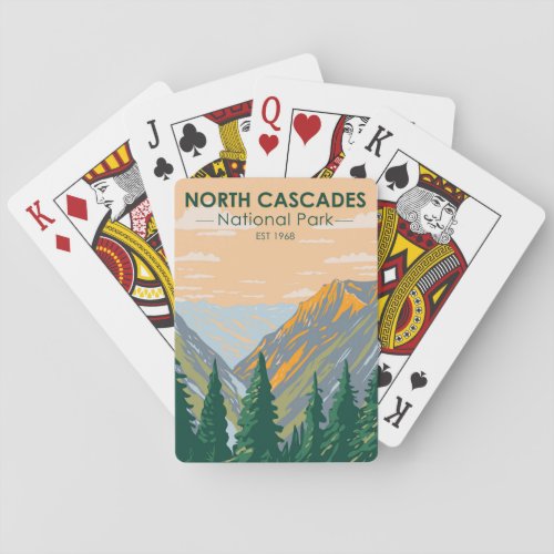 North Cascades National Park Washington Vintage  Playing Cards