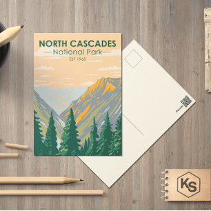 North Cascades National Park Washington Vintage Postcard