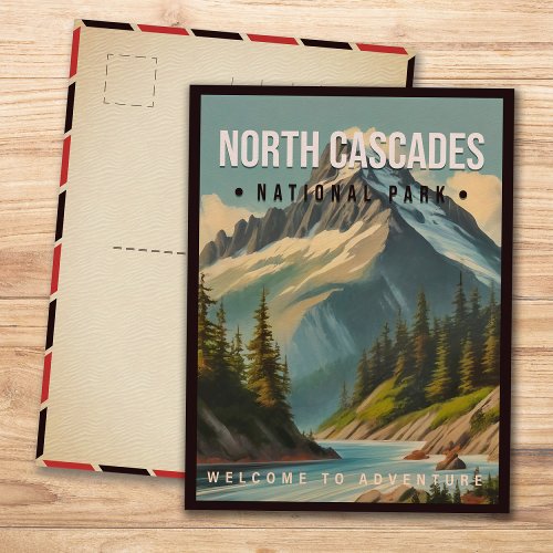 North Cascades National Park Washington Vintage Postcard
