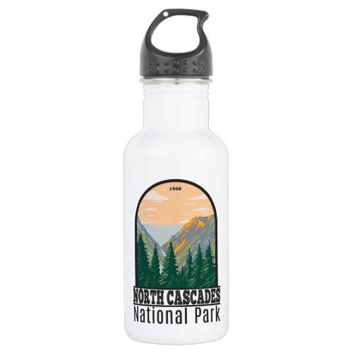North Cascades National Park Washington Vintage  Stainless Steel Water Bottle