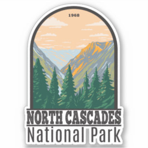 North Cascades National Park Washington Vintage Sticker
