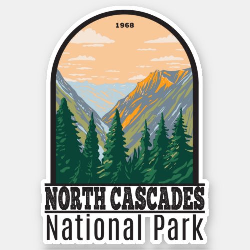 North Cascades National Park Washington Vintage Sticker