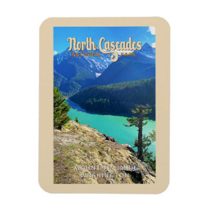 North Cascades National Park Washington Watercolor Magnet