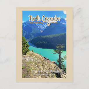 North Cascades National Park Washington Watercolor Postcard