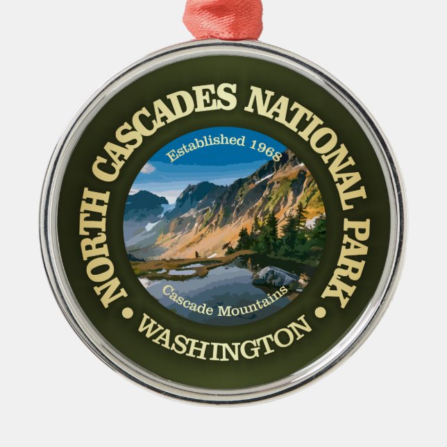 North Cascades (NP2) Metal Ornament (Front)