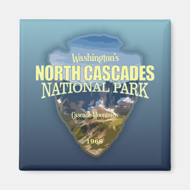 North Cascades NP (arrowhead) Magnet (Front)