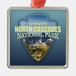 North Cascades NP (arrowhead) Metal Ornament