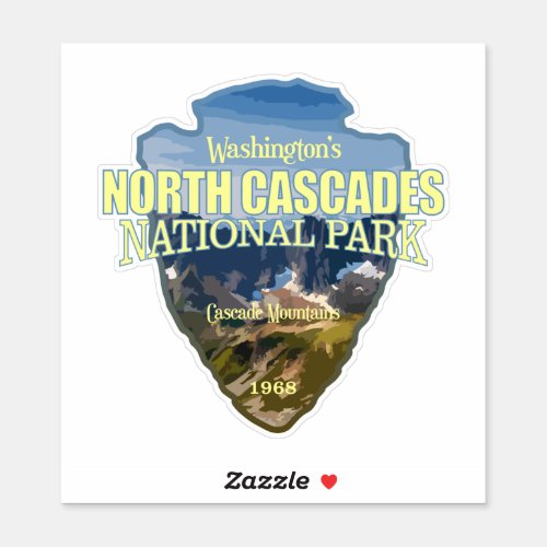 North Cascades NP arrowhead Sticker