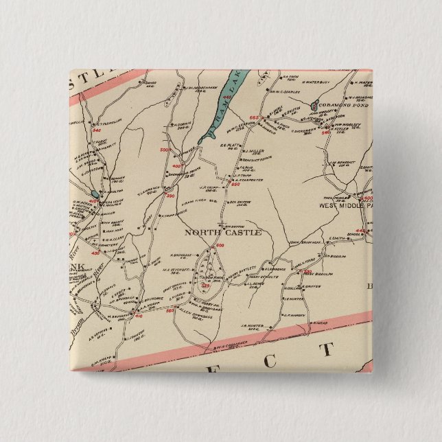 North Castle town Pinback Button (Front)