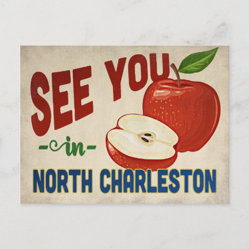 North Charleston South Carolina Apple _ Vintage Postcard