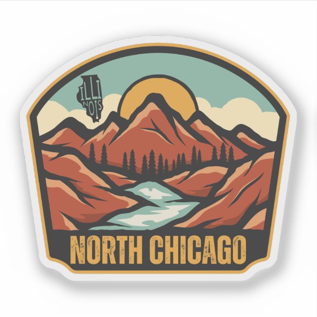 North Chicago, Illinois  Sticker (Front)