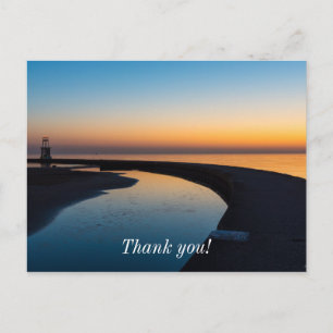 North Chicago Lighthouse Dawn Thank You Postcard