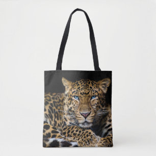 North China Leopard Zoo Illustration Tote Bag