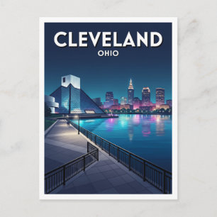 North Coast Harbor and Cleveland skyline Ohio Postcard