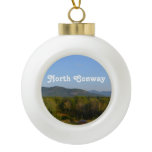 North Conway Ceramic Ball Christmas Ornament