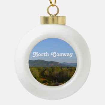 North Conway Ceramic Ball Christmas Ornament by GoingPlaces at Zazzle