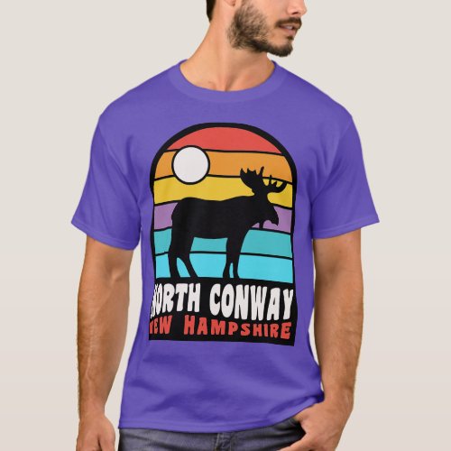 North Conway Moose New Hampshire Badge T_Shirt