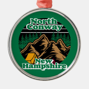 North Conway,New Hampshire Metal Ornament