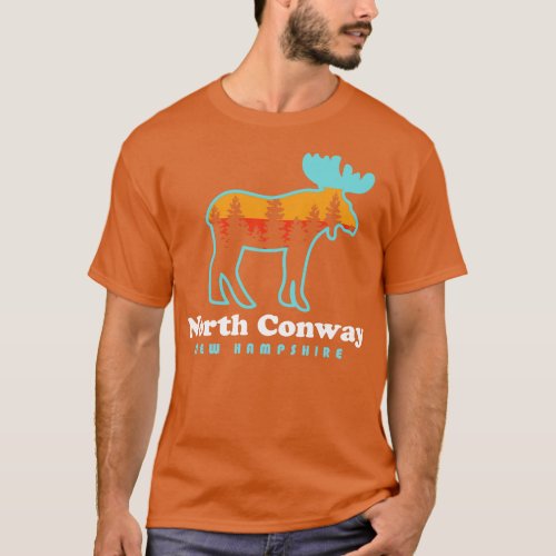 North Conway New Hampshire Moose Mountains T_Shirt