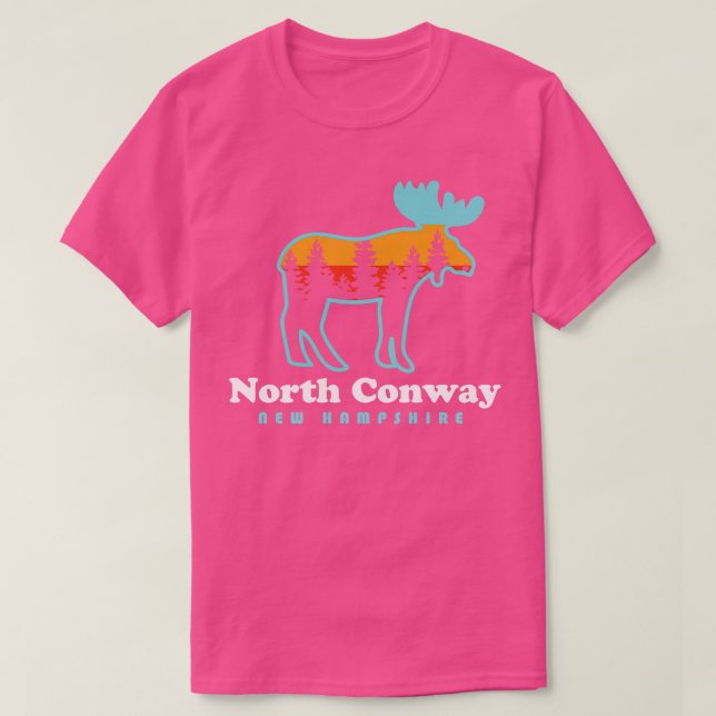 North Conway New Hampshire Moose Mountains T-Shirt (Design Front)