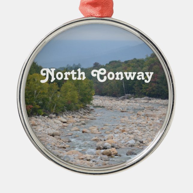 North Conway Wilderness Metal Ornament (Front)