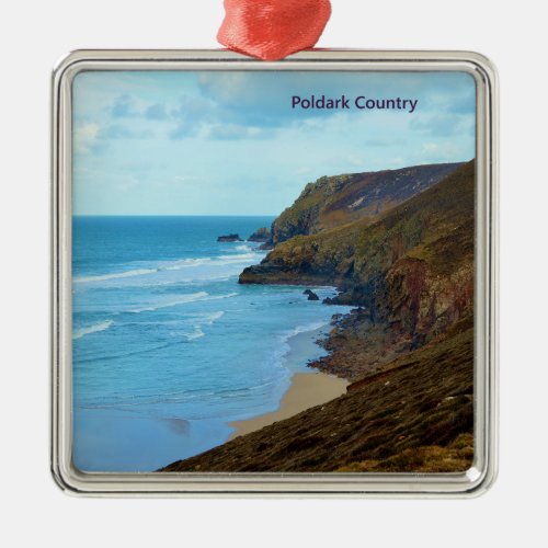 North Cornish Coast Poldark Country Cornwall UK Metal Ornament