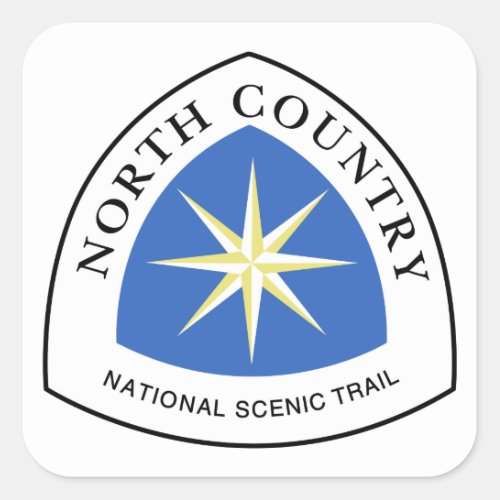 North Country Trail Sign USA Square Sticker