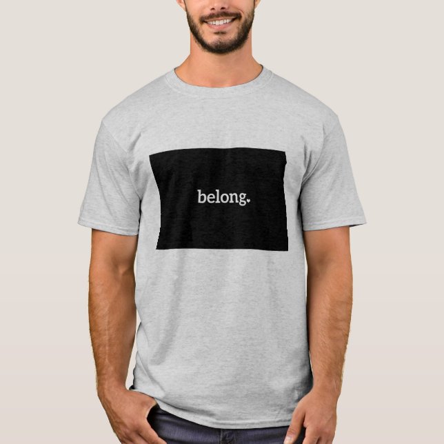 North Dakota Belong State Map T-Shirt (Front)