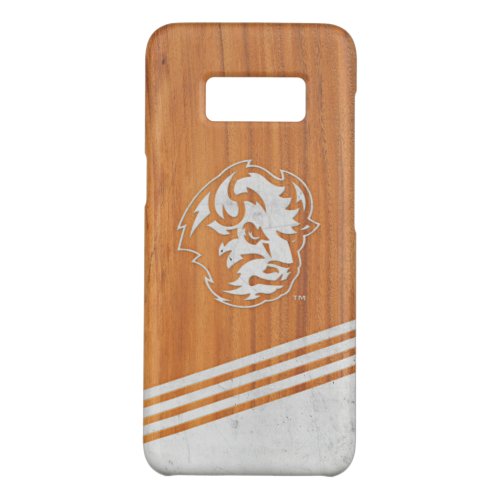 North Dakota Bison Head Wood Cement Logo Stripe Case_Mate Samsung Galaxy S8 Case