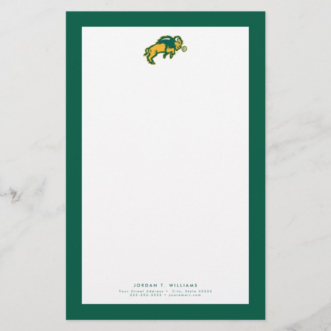 North Dakota Bison Stationery (Front)