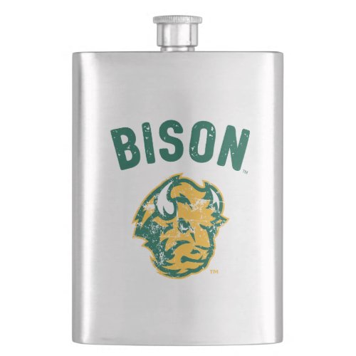 North Dakota Bison Vintage Flask