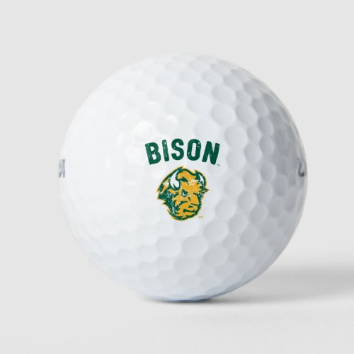 North Dakota Bison Vintage Golf Balls