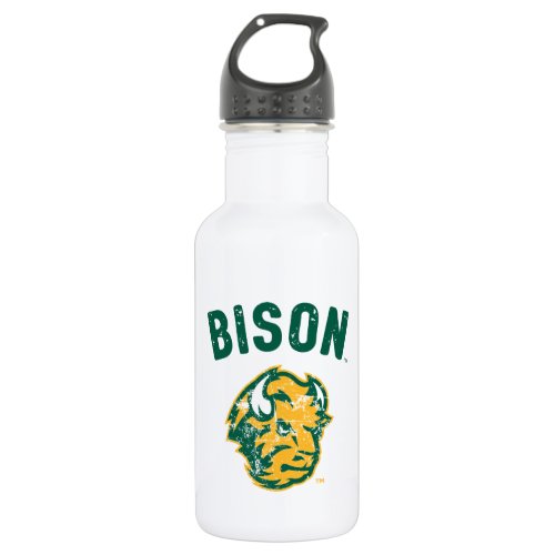 North Dakota Bison Vintage Stainless Steel Water Bottle
