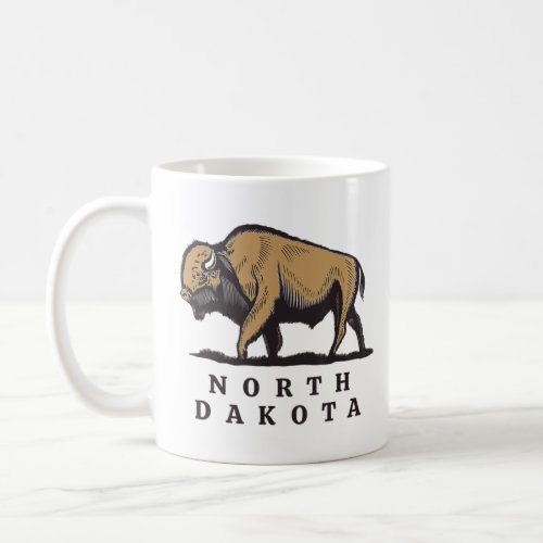 North Dakota Buffalo   Coffee Mug