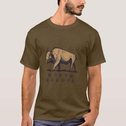 North Dakota Buffalo   T_Shirt