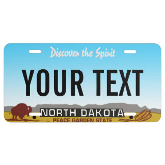 North Dakota Custom License Plate (1993–2015)