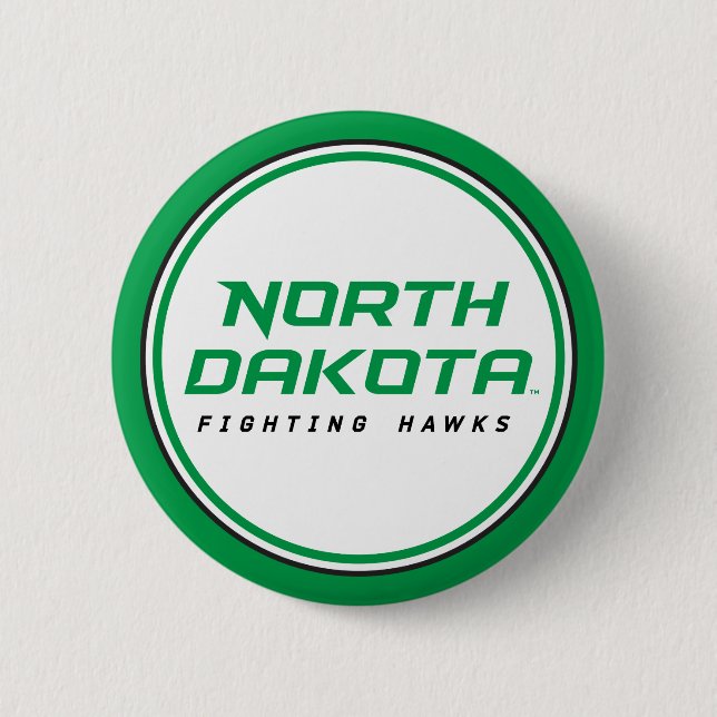 North Dakota Fighting Hawks Button (Front)