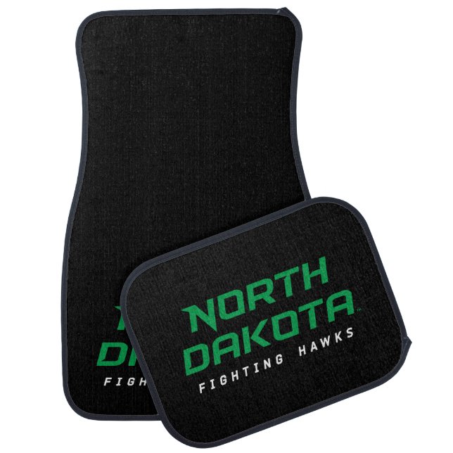 North Dakota Fighting Hawks Car Floor Mat (Set)