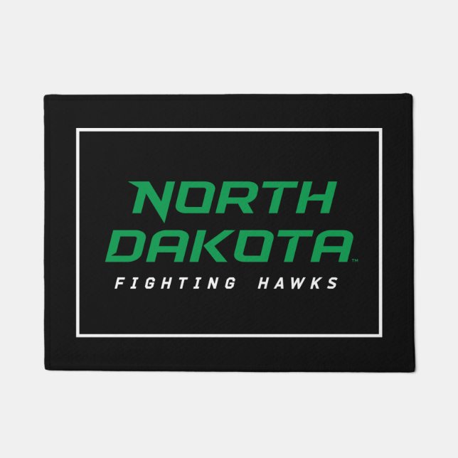 North Dakota Fighting Hawks Doormat (Front)