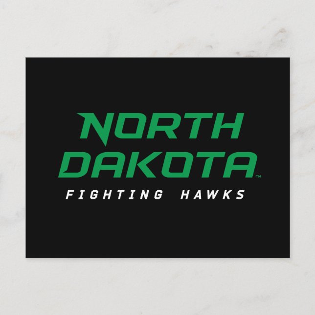 North Dakota Fighting Hawks Postcard (Front)